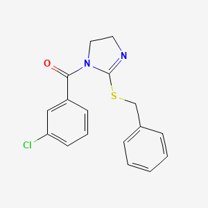 (2-Benzylsulfanyl-4,5-dihydroimidazol-1-yl)-(3-chlorophenyl)methanone