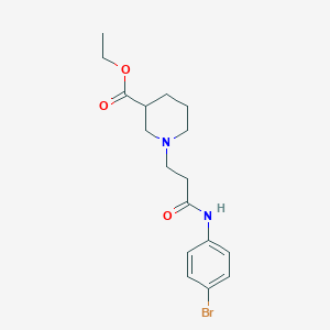 molecular formula C17H23BrN2O3 B248126 Ethyl 1-[3-(4-bromoanilino)-3-oxopropyl]-3-piperidinecarboxylate 