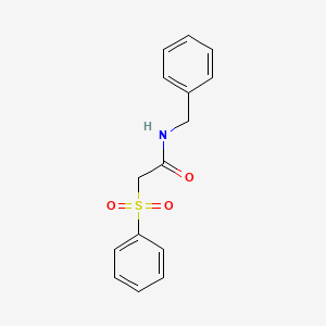 molecular formula C15H15NO3S B2481265 N-benzyl-2-(phenylsulfonyl)acetamide CAS No. 639007-39-9