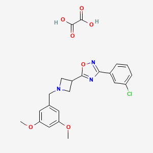 3-(3-Chlorophenyl)-5-(1-(3,5-dimethoxybenzyl)azetidin-3-yl)-1,2,4-oxadiazole oxalate