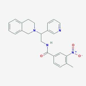 N-(2-(3,4-dihydroisoquinolin-2(1H)-yl)-2-(pyridin-3-yl)ethyl)-4-methyl-3-nitrobenzamide