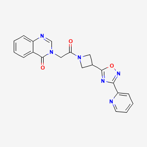 3-(2-oxo-2-(3-(3-(pyridin-2-yl)-1,2,4-oxadiazol-5-yl)azetidin-1-yl)ethyl)quinazolin-4(3H)-one