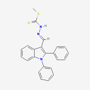 methyl N-[(E)-(1,2-diphenylindol-3-yl)methylideneamino]carbamodithioate