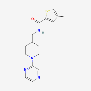 molecular formula C16H20N4OS B2481284 4-methyl-N-((1-(pyrazin-2-yl)piperidin-4-yl)methyl)thiophene-2-carboxamide CAS No. 1396813-89-0