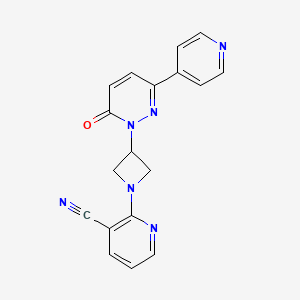 2-[3-(6-Oxo-3-pyridin-4-ylpyridazin-1-yl)azetidin-1-yl]pyridine-3-carbonitrile