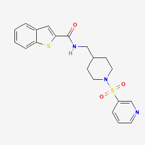 N-((1-(pyridin-3-ylsulfonyl)piperidin-4-yl)methyl)benzo[b]thiophene-2-carboxamide