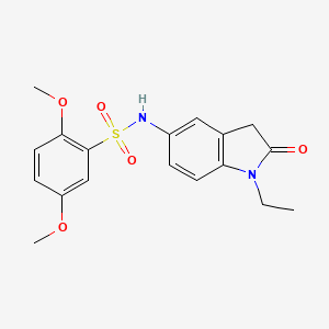 molecular formula C18H20N2O5S B2481288 N-(1-ethyl-2-oxoindolin-5-yl)-2,5-dimethoxybenzenesulfonamide CAS No. 921535-60-6