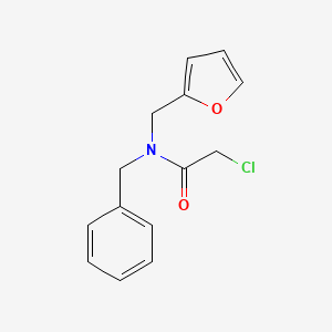 molecular formula C14H14ClNO2 B2481290 N-benzyl-2-chloro-N-(furan-2-ylmethyl)acetamide CAS No. 871217-93-5
