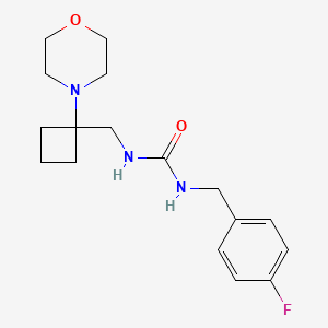 1-[(4-Fluorophenyl)methyl]-3-[(1-morpholin-4-ylcyclobutyl)methyl]urea