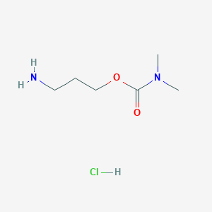 molecular formula C6H15ClN2O2 B2481311 3-Aminopropyl N,N-dimethylcarbamate;hydrochloride CAS No. 2260933-08-0