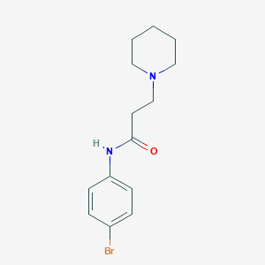 molecular formula C14H19BrN2O B248133 N-(4-bromophenyl)-3-(1-piperidinyl)propanamide 