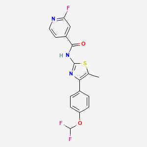 molecular formula C17H12F3N3O2S B2481333 N-{4-[4-(difluoromethoxy)phenyl]-5-methyl-1,3-thiazol-2-yl}-2-fluoropyridine-4-carboxamide CAS No. 1281053-20-0