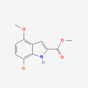 molecular formula C11H10BrNO3 B2481337 7-溴-4-甲氧基-1H-吲哚-2-羧酸甲酯 CAS No. 81224-14-8