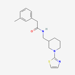 molecular formula C18H23N3OS B2481343 N-((1-(thiazol-2-yl)piperidin-3-yl)methyl)-2-(m-tolyl)acetamide CAS No. 1795458-60-4