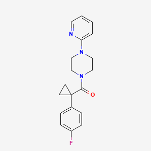 molecular formula C19H20FN3O B2481346 (1-(4-Fluorophenyl)cyclopropyl)(4-(pyridin-2-yl)piperazin-1-yl)methanone CAS No. 1207056-63-0