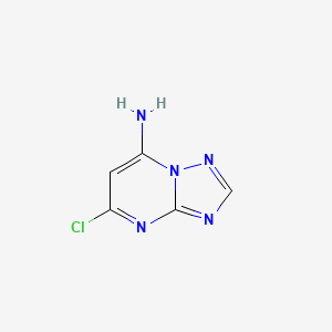 molecular formula C5H4ClN5 B2481347 5-Chloro-[1,2,4]triazolo[1,5-a]pyrimidin-7-amine CAS No. 5899-92-3