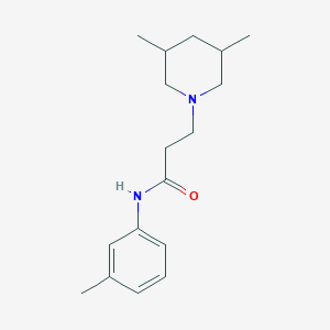 molecular formula C17H26N2O B248136 3-(3,5-dimethylpiperidin-1-yl)-N-(3-methylphenyl)propanamide 