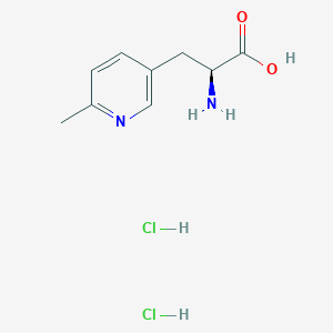 molecular formula C9H14Cl2N2O2 B2481362 (S)-2-Amino-3-(6-methylpyridin-3-yl)propanoic acid dihydrochloride CAS No. 2061996-67-4