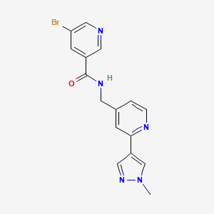 5-bromo-N-((2-(1-methyl-1H-pyrazol-4-yl)pyridin-4-yl)methyl)nicotinamide