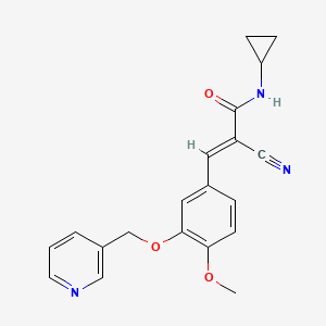 (E)-2-cyano-N-cyclopropyl-3-[4-methoxy-3-(pyridin-3-ylmethoxy)phenyl]prop-2-enamide