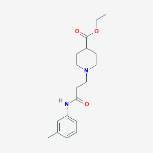 molecular formula C18H26N2O3 B248137 Ethyl 1-[3-oxo-3-(3-toluidino)propyl]-4-piperidinecarboxylate 