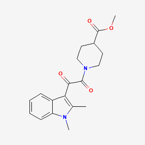 methyl 1-(2-(1,2-dimethyl-1H-indol-3-yl)-2-oxoacetyl)piperidine-4-carboxylate