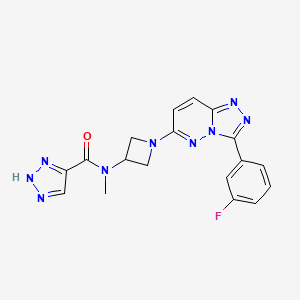 N-[1-[3-(3-Fluorophenyl)-[1,2,4]triazolo[4,3-b]pyridazin-6-yl]azetidin-3-yl]-N-methyl-2H-triazole-4-carboxamide