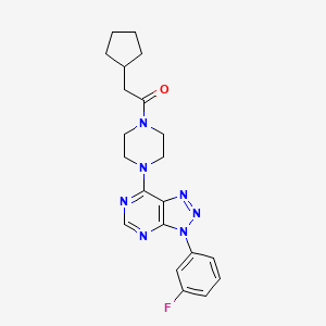 7-[4-(cyclopentylacetyl)piperazin-1-yl]-3-(3-fluorophenyl)-3H-[1,2,3]triazolo[4,5-d]pyrimidine