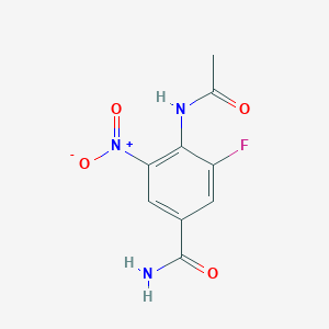 4-Acetamido-3-fluoro-5-nitrobenzamide