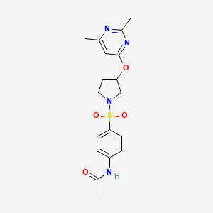 N-[4-({3-[(2,6-dimethylpyrimidin-4-yl)oxy]pyrrolidin-1-yl}sulfonyl)phenyl]acetamide