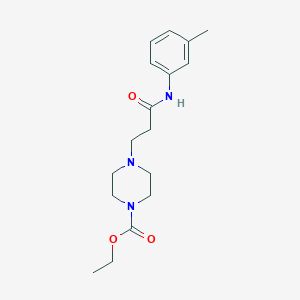 molecular formula C17H25N3O3 B248139 Ethyl 4-[3-oxo-3-(3-toluidino)propyl]-1-piperazinecarboxylate 