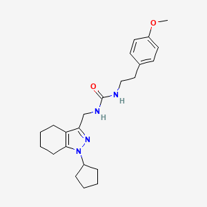 molecular formula C23H32N4O2 B2481398 1-((1-环戊基-4,5,6,7-四氢-1H-吲哚-3-基)甲基)-3-(4-甲氧基苯乙基)脲 CAS No. 1448044-48-1