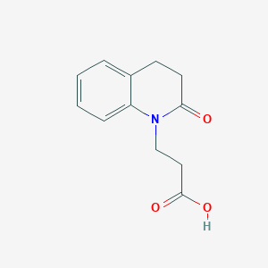 molecular formula C12H13NO3 B2481399 3-(2-Oxo-1,2,3,4-tetrahydroquinolin-1-yl)propanoic acid CAS No. 933740-08-0