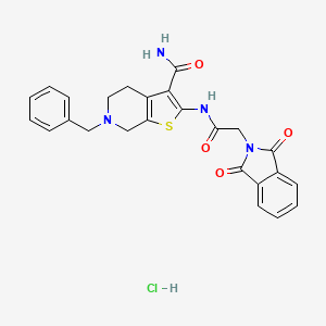 6-Benzyl-2-(2-(1,3-dioxoisoindolin-2-yl)acetamido)-4,5,6,7-tetrahydrothieno[2,3-c]pyridine-3-carboxamide hydrochloride