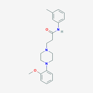 molecular formula C21H27N3O2 B248141 3-[4-(2-methoxyphenyl)-1-piperazinyl]-N-(3-methylphenyl)propanamide 
