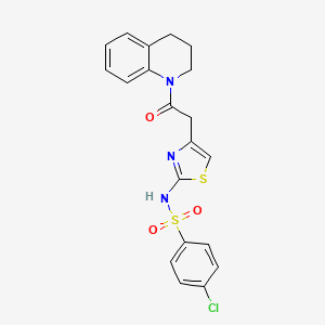 4-chloro-N-(4-(2-(3,4-dihydroquinolin-1(2H)-yl)-2-oxoethyl)thiazol-2-yl)benzenesulfonamide