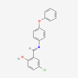 4-chloro-2-{(E)-[(4-phenoxyphenyl)imino]methyl}phenol