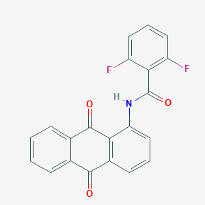 molecular formula C21H11F2NO3 B2481419 N-(9,10-ジオキソ-9,10-ジヒドロアントラセン-1-イル)-2,6-ジフルオロベンズアミド CAS No. 325977-13-7