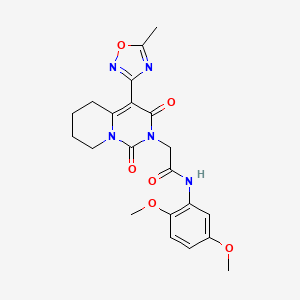 N-(2,5-dimethoxyphenyl)-2-[4-(5-methyl-1,2,4-oxadiazol-3-yl)-1,3-dioxo-1H,2H,3H,5H,6H,7H,8H-pyrido[1,2-c]pyrimidin-2-yl]acetamide