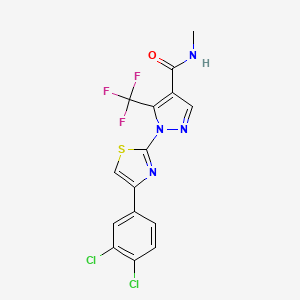 1-[4-(3,4-dichlorophenyl)-1,3-thiazol-2-yl]-N-methyl-5-(trifluoromethyl)-1H-pyrazole-4-carboxamide