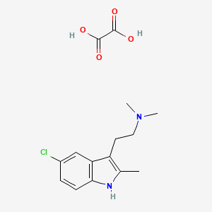 2-(5-chloro-2-methyl-1H-indol-3-yl)-N,N-dimethylethanamine;oxalic acid