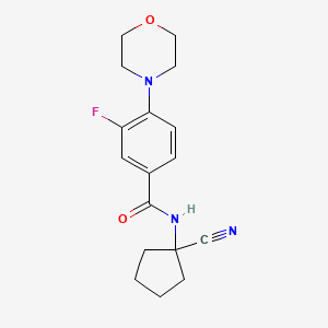 molecular formula C17H20FN3O2 B2481444 N-(1-cyanocyclopentyl)-3-fluoro-4-(morpholin-4-yl)benzamide CAS No. 1333867-46-1