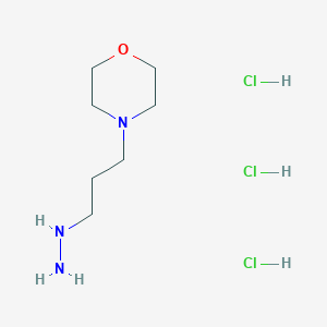 molecular formula C7H20Cl3N3O B2481447 4-(3-Hydrazinylpropyl)morpholine trihydrochloride CAS No. 1351643-46-3