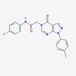 molecular formula C20H16ClN5O2 B2481448 N-(4-クロロフェニル)-2-(4-オキソ-1-(p-トリル)-1H-ピラゾロ[3,4-d]ピリミジン-5(4H)-イル)アセトアミド CAS No. 863446-58-6