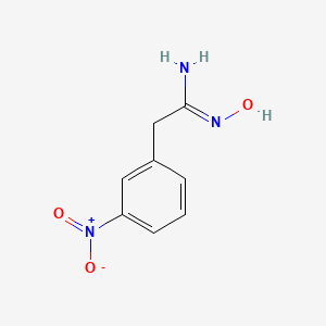molecular formula C8H9N3O3 B2481449 N'-hydroxy-2-(3-nitrophenyl)ethanimidamide CAS No. 1028344-62-8