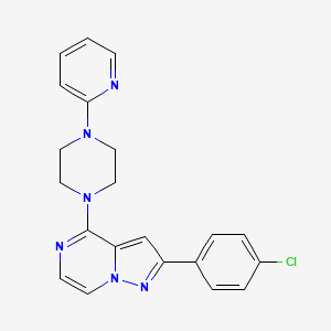 2-(4-Chlorophenyl)-4-(4-pyridin-2-ylpiperazin-1-yl)pyrazolo[1,5-a]pyrazine