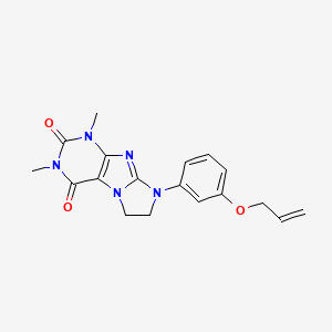 1,3-Dimethyl-8-(3-prop-2-enyloxyphenyl)-1,3,5-trihydroimidazolidino[1,2-h]puri ne-2,4-dione