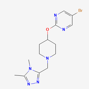 5-Bromo-2-[1-[(4,5-dimethyl-1,2,4-triazol-3-yl)methyl]piperidin-4-yl]oxypyrimidine