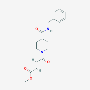 molecular formula C18H22N2O4 B2481458 Methyl (E)-4-[4-(benzylcarbamoyl)piperidin-1-yl]-4-oxobut-2-enoate CAS No. 2411329-28-5