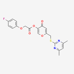 [6-[(4,6-Dimethylpyrimidin-2-yl)sulfanylmethyl]-4-oxopyran-3-yl] 2-(4-fluorophenoxy)acetate